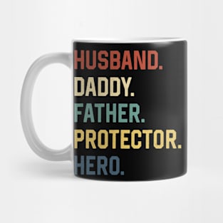 Fathers Day Shirt Husband Daddy Father Protector Hero Gift Mug